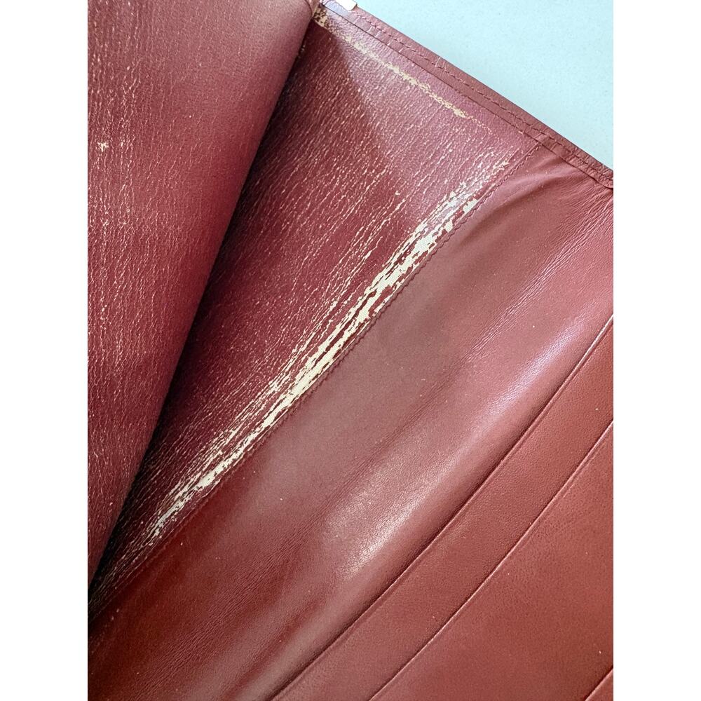 SOLD - Cartier Paris Must de Cartier Burgundy Leather Long Wallet - Picture 7 of 10